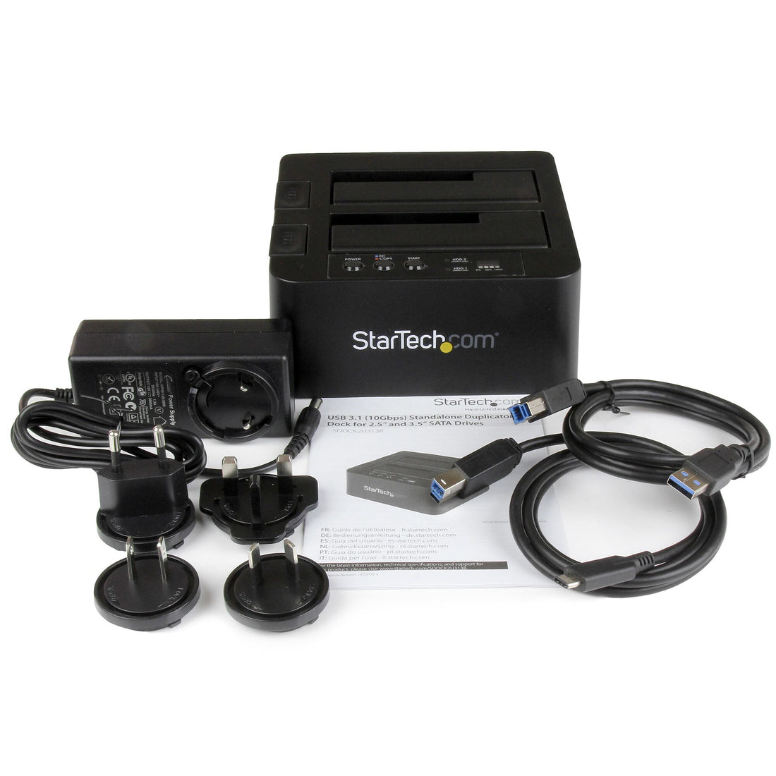 StarTech.com Standalone Hard Drive Duplicator, Dual Bay HDD/SSD Cloner/Copier, USB 3.1 (10Gbps) to SATA III - image 7