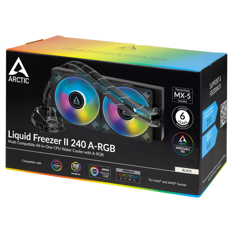 ARCTIC Liquid Freezer II 240 A-RGB Multi Compatible All-in-One CPU Water Cooler with A-RGB