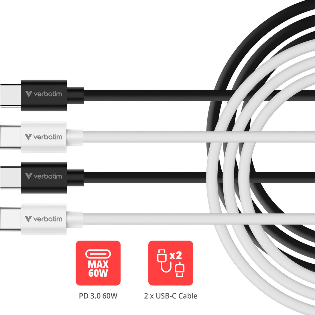 Verbatim Essentials Sync & Charge USB-C to C Cables - image 4