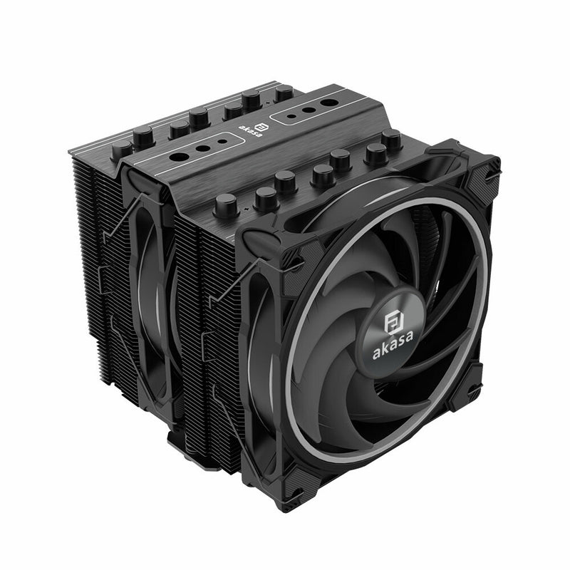 Akasa SOHO H7 Processor Air cooler 12 cm Black 1 pc(s) - (Brand New)