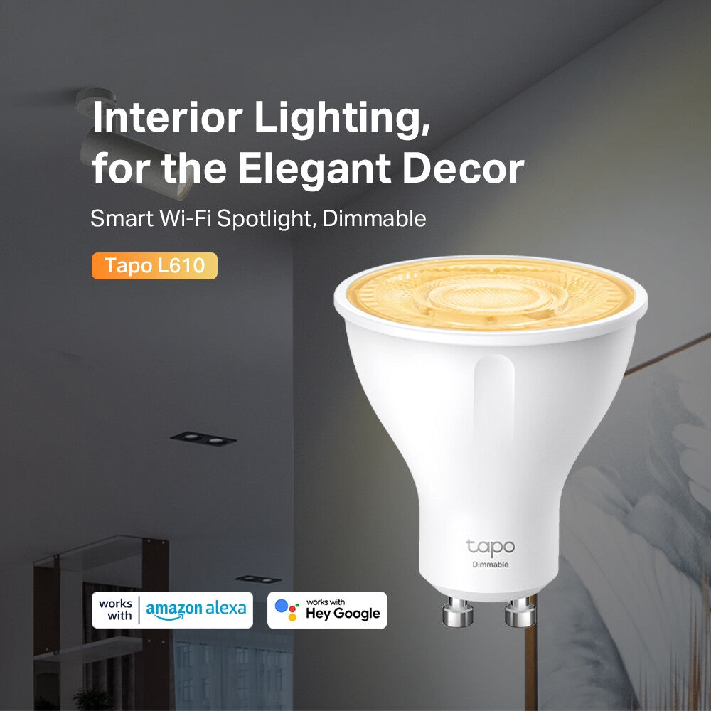 TP-Link Tapo Smart Wi-Fi Spotlight, Dimmable, 4-Pack - image 2
