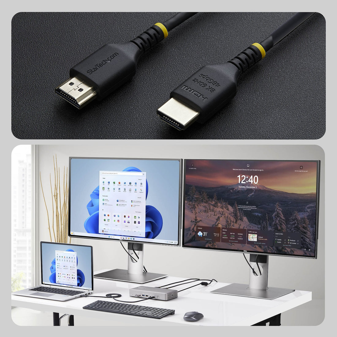 StarTech.com HDMI21-CBL-SLIM-2M HDMI cable HDMI Type A (Standard) Black - image 3