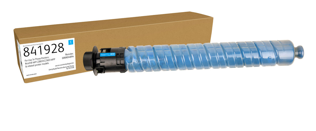 Everyday Cyan Remanufactured Toner by Xerox compatible with Ricoh 841928, Standard capacity