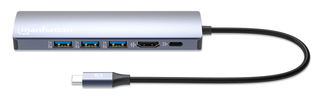 Manhattan USB-C Dock/Hub, Ports (x6): Ethernet, HDMI, USB-A (x3) and USB-C, with Power Delivery (PD) 100W - image 4