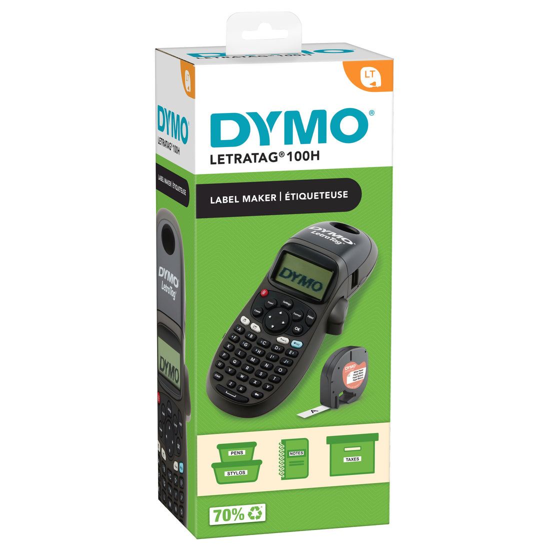 DYMO LetraTag LT-100H Handheld Label Maker | ABC Keyboard Label Printer with Easy-to-Use13 Character LCD