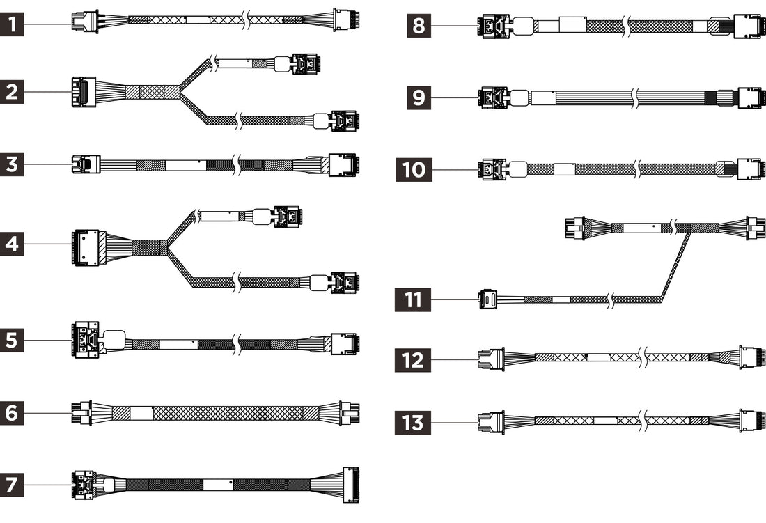 Lenovo ThinkSystem SR630 V4 10X2.5'' Gen5 AnyBay Backplane SAS/SATA Cable Kit