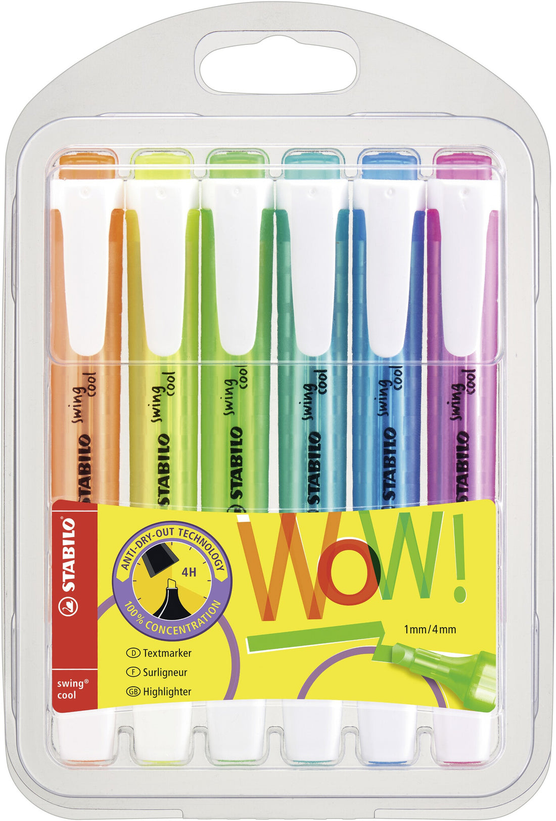 STABILO swing cool Pastel marker 6 Chisel tip