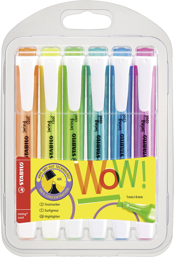 STABILO swing cool Pastel marker 6 pc(s) Chisel tip