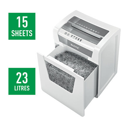 Leitz IQ Office Cross paper shredder Cross shredding 55 dB 22.3 cm White - image 4