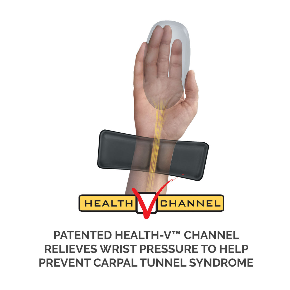 Fellowes Mouse Mat Wrist Support - Health-V Mouse Pad with Antibacterial Protection - Ergonomic Mouse Mat for - image 4