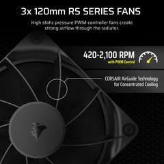 Corsair Nautilus 360 RS Motherboard All-in-one liquid cooler Black