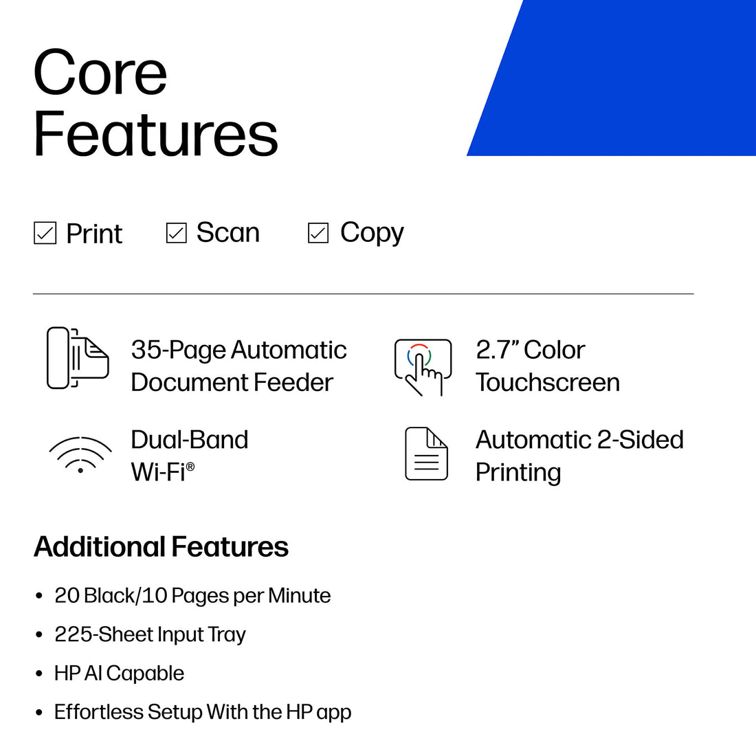 HP OfficeJet Pro Wireless Color Printer, Instant Ink; Two-sided printing - image 6