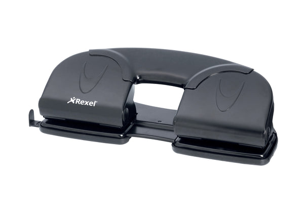 Rexel 8309 hole punch 12 sheets Black