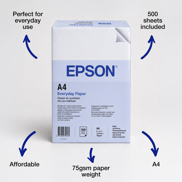 Epson A4 Everyday Paper 75gsm, 500 sheets