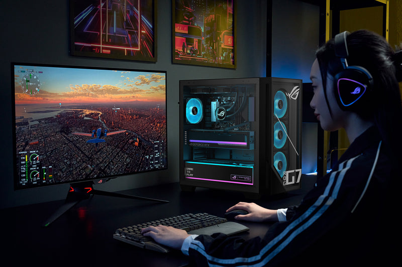 ASUS ROG G700 GM700TZ-R8700F039W AMD Ryzen™ 7 8700F 16 GB DDR5-SDRAM 1 TB SSD NVIDIA GeForce RTX 5060 Ti Windows 11 Home Tower PC Black