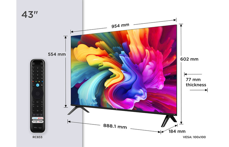 TCL SF560 QLED 43" Full HD Smart TV (43SF560K)