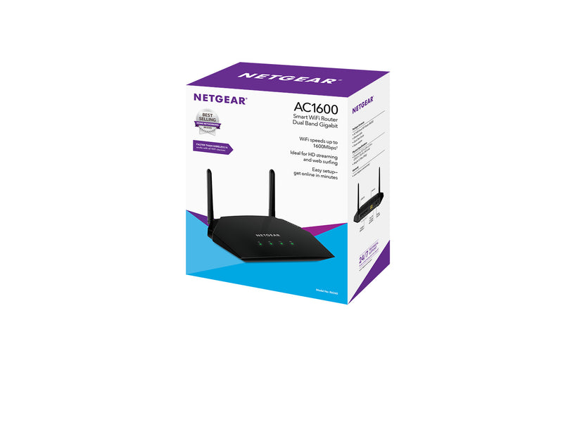 NETGEAR R6260 wireless router Gigabit Ethernet Dual-band (2.4 GHz / 5 GHz) Black