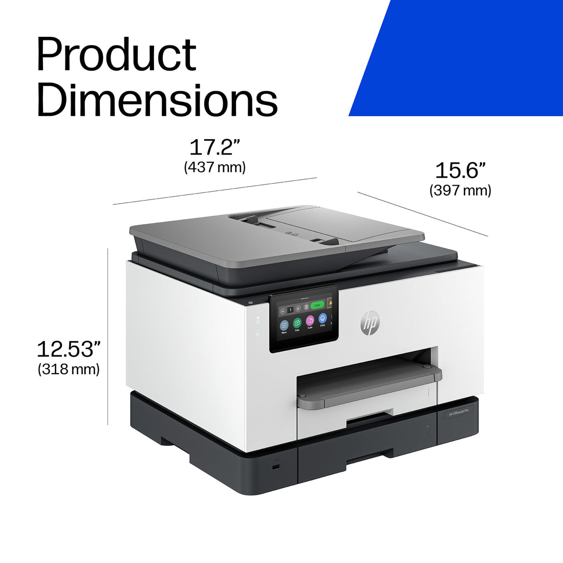 HP OfficeJet Pro 9135 Wireless All-in-One Color Printer, Two-sided printing; Copier, Scanner - image 5
