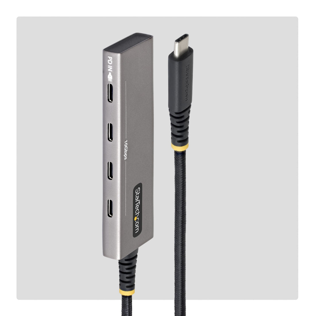 StarTech.com 4-Port USB-C Hub, 10Gbps, 100W PD Charging, 4x USB-C Ports, Overcurrent Protection, PCR Aluminum - image 2