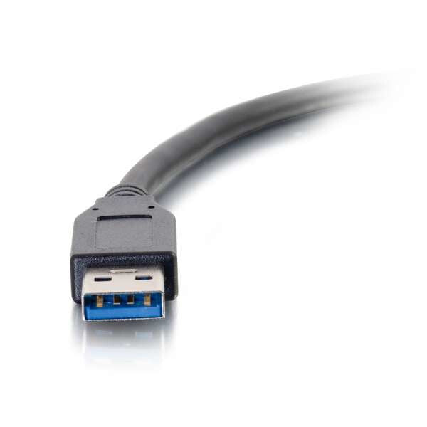 C2G 1.8m (6ft) USB C Cable - USB A 3.0 (3A) - M/M USB Type C Cable - Black - image 2