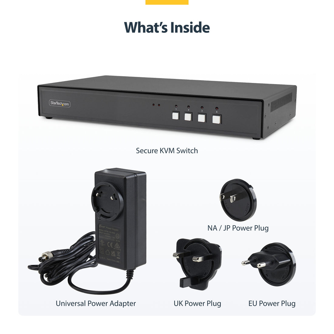 StarTech.com Secure 4-Port KVM Switch, DisplayPort, 4K 60Hz, NIAP 4.0 Desktop KVM, Metal Housing, Made in the - image 8