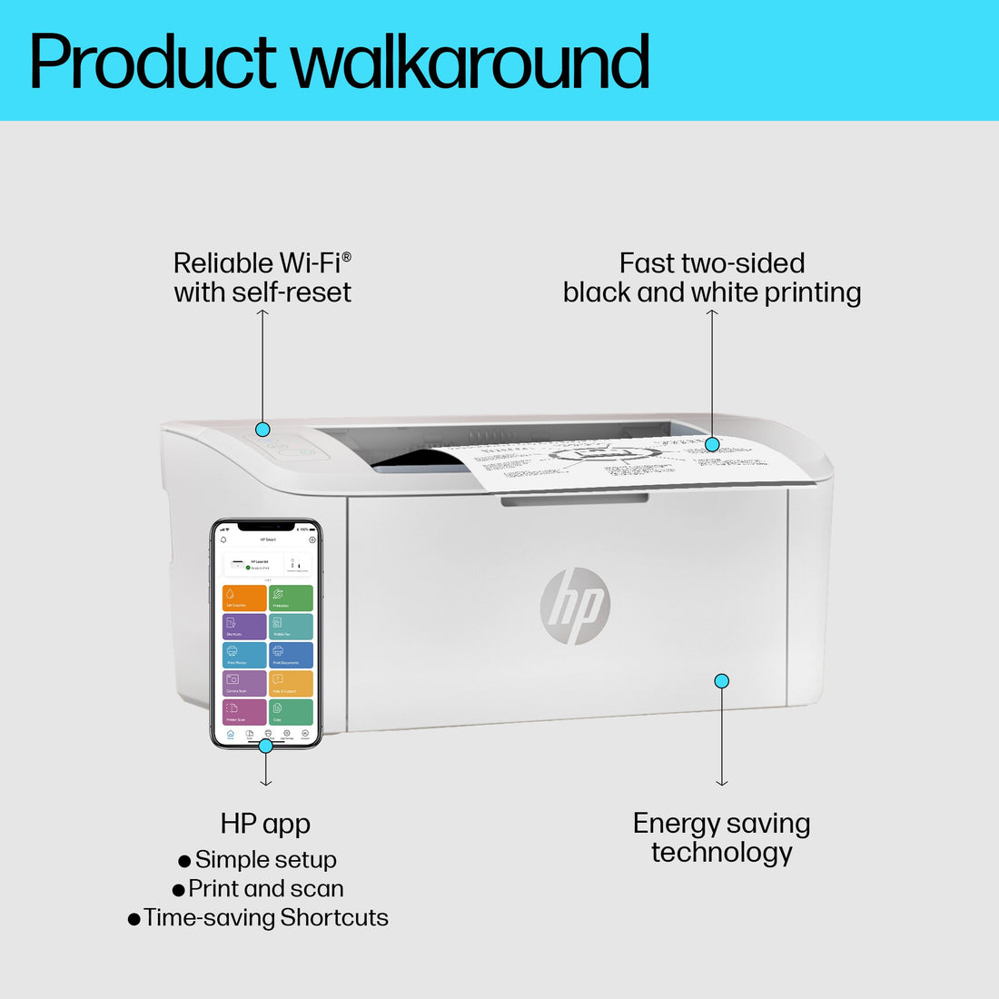 HP LaserJet M110w Printer - image 3
