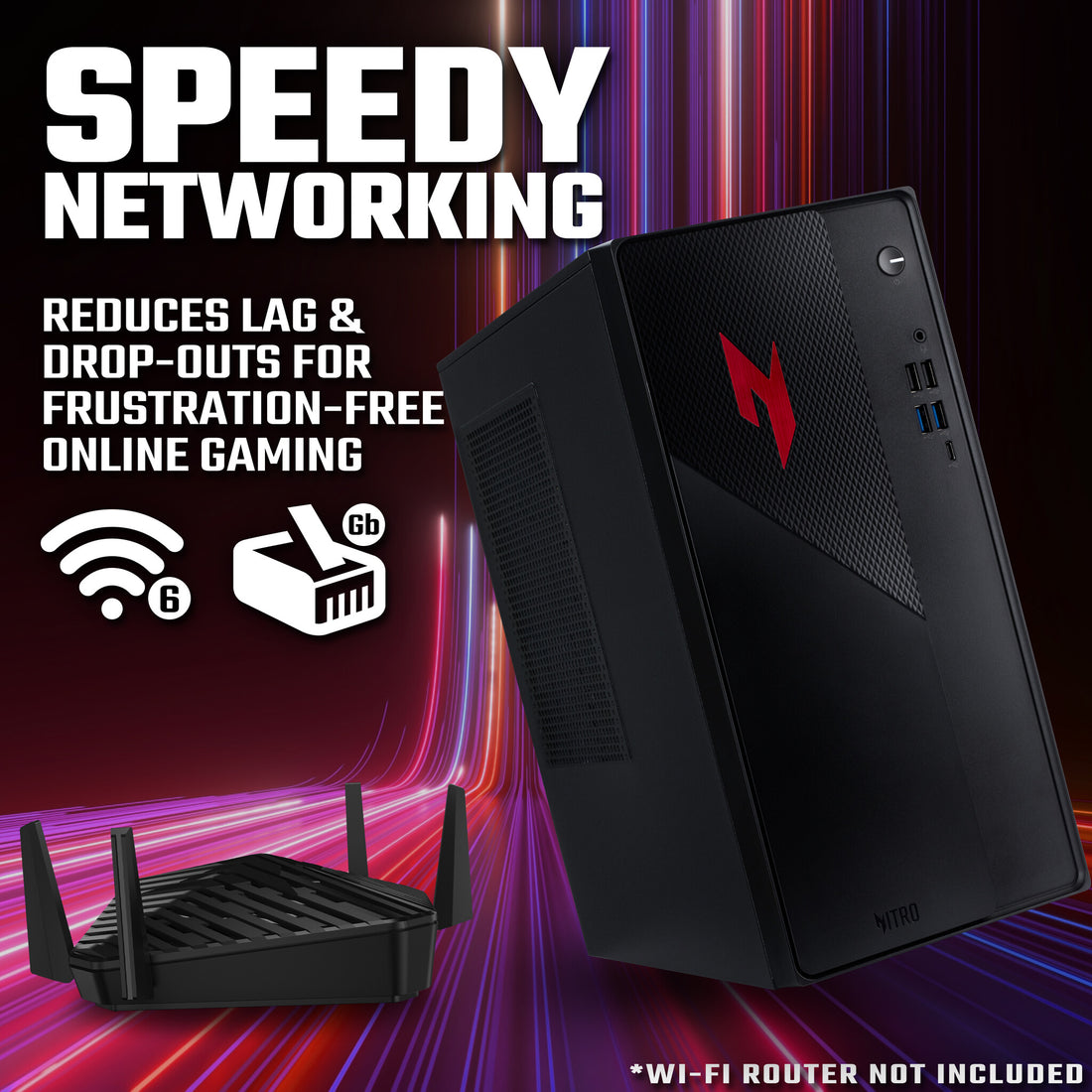 Acer NITRO 20 N20-101 Gaming Desktop - Intel Core 5-210H, 16GB, 512GB SSD, Nvidia GeForce RTX 5050, Windows - image 6