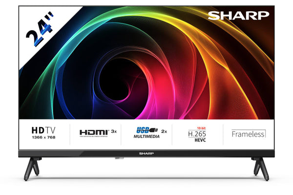 Sharp 24" HD Ready LED TV Freeview HD (Grade A1 - Like New)