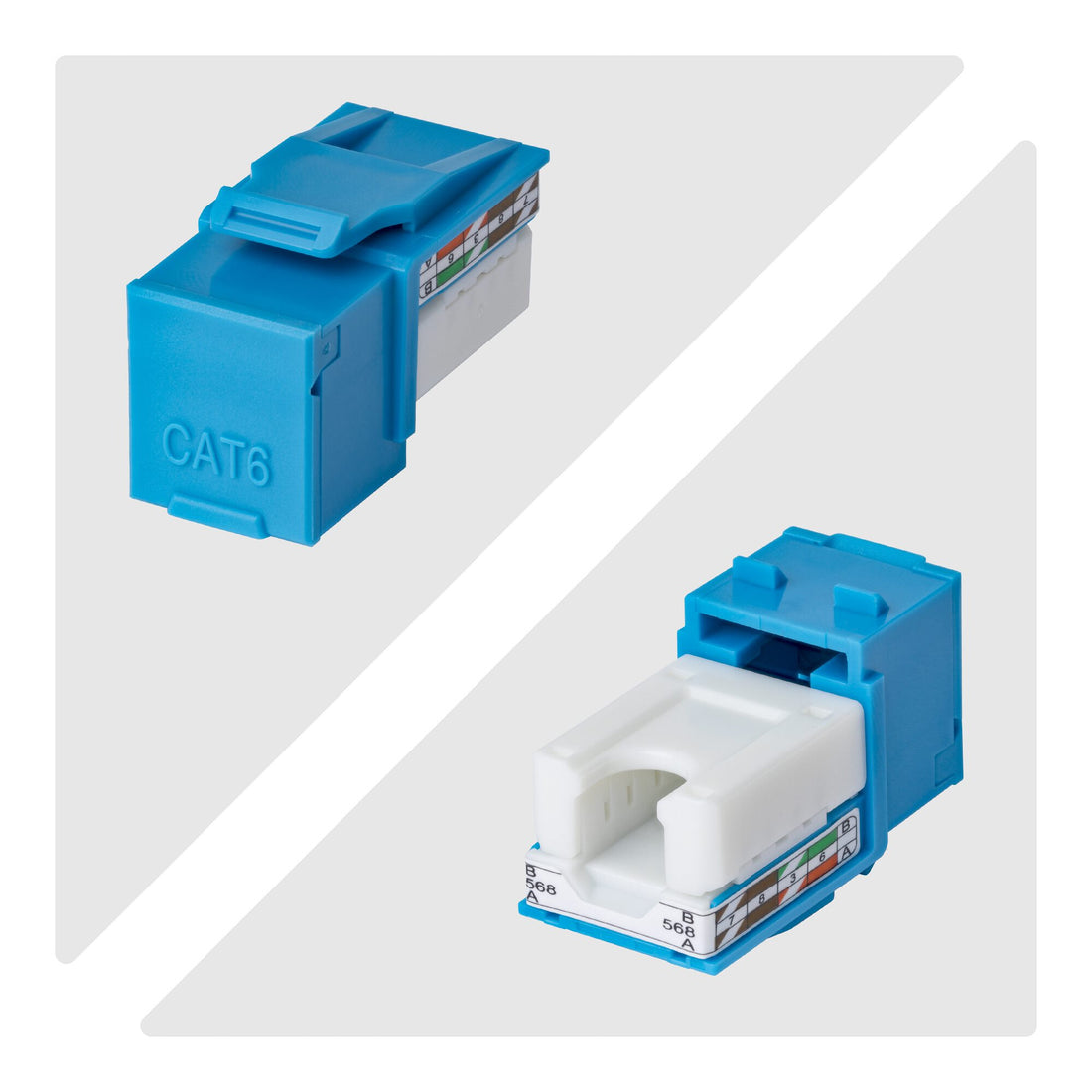 StarTech.com Cat6 Keystone Jack, 24-Pack RJ45 Ethernet Keystone Jacks, UTP Cat6 Wall Jack, 90-Degree 110 Punch - image 4