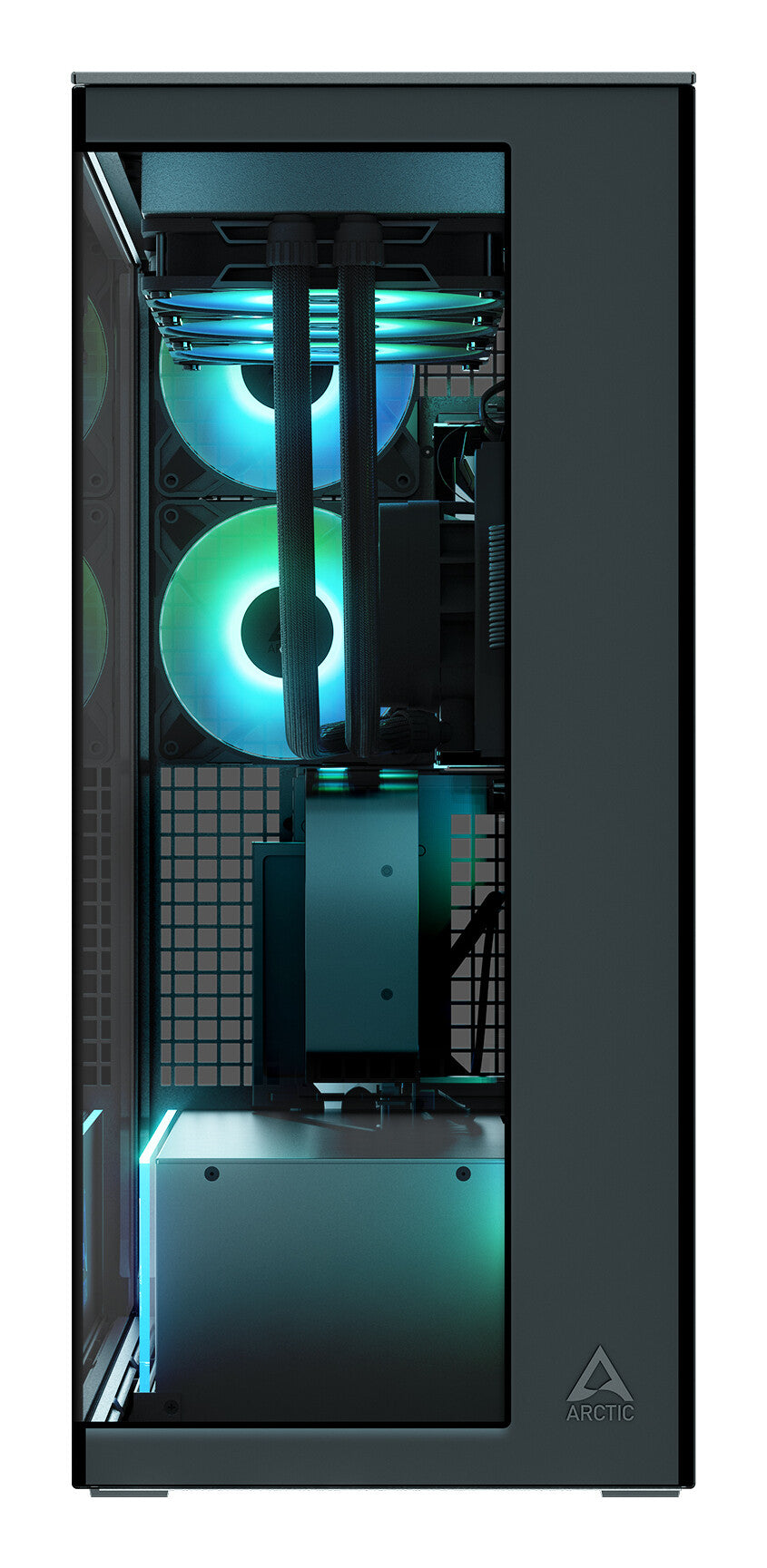 Vg Pc Case ARCTIC Xtender VG (Mirror Black) Premium E-ATX PC Case with Vertical G ...