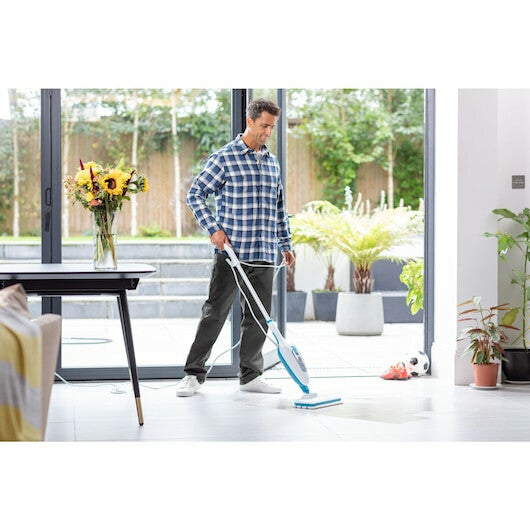 Black & Decker FSMH13E5-GB steam cleaner Steam mop 0.38 L 1300 W White