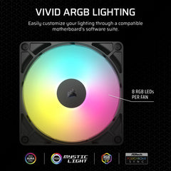 Corsair RS140 ARGB Computer case Fan 14 cm Black 1 pc(s)
