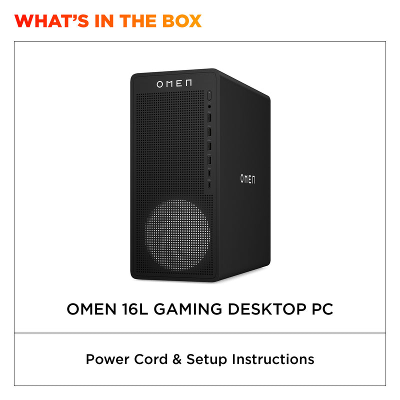 HP OMEN 16L TG03-0009na AMD Ryzen™ 7 8700F 16 GB DDR5-SDRAM 1 TB SSD NVIDIA GeForce RTX 5060 Windows 11 Home Tower PC AI PC Black