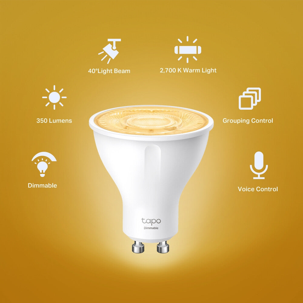 TP-Link Tapo Smart Wi-Fi Spotlight, Dimmable, 4-Pack - image 4