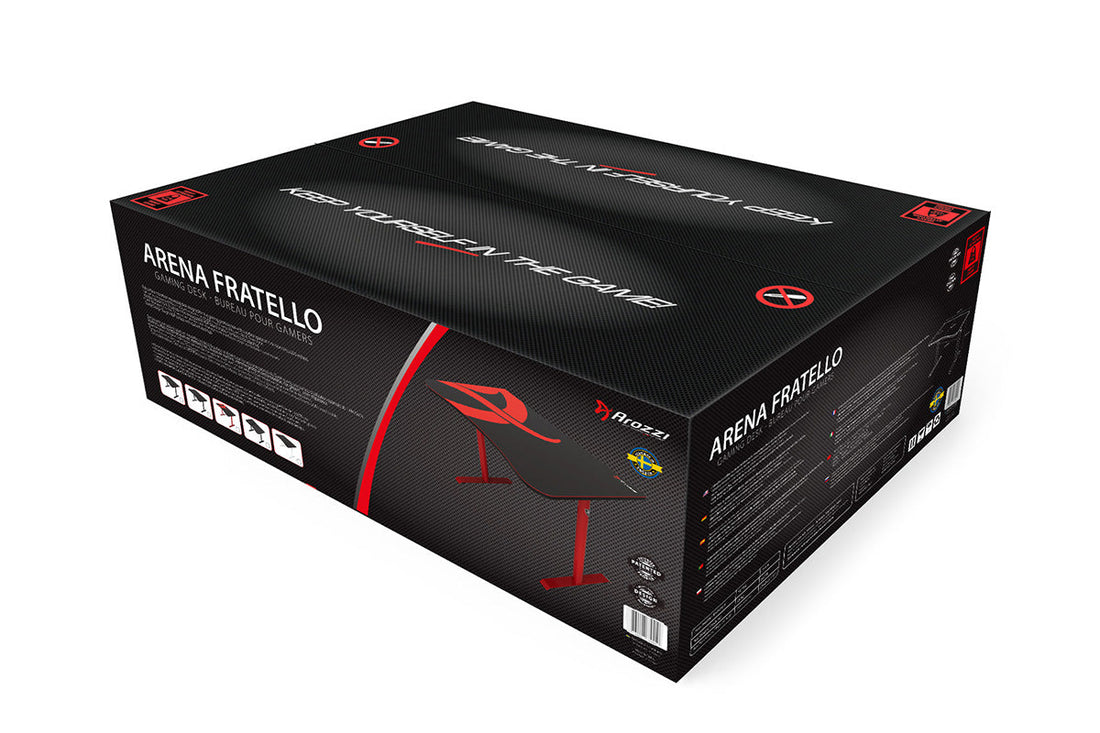 Arozzi Arena Fratello Gaming Desk - Red - image 5