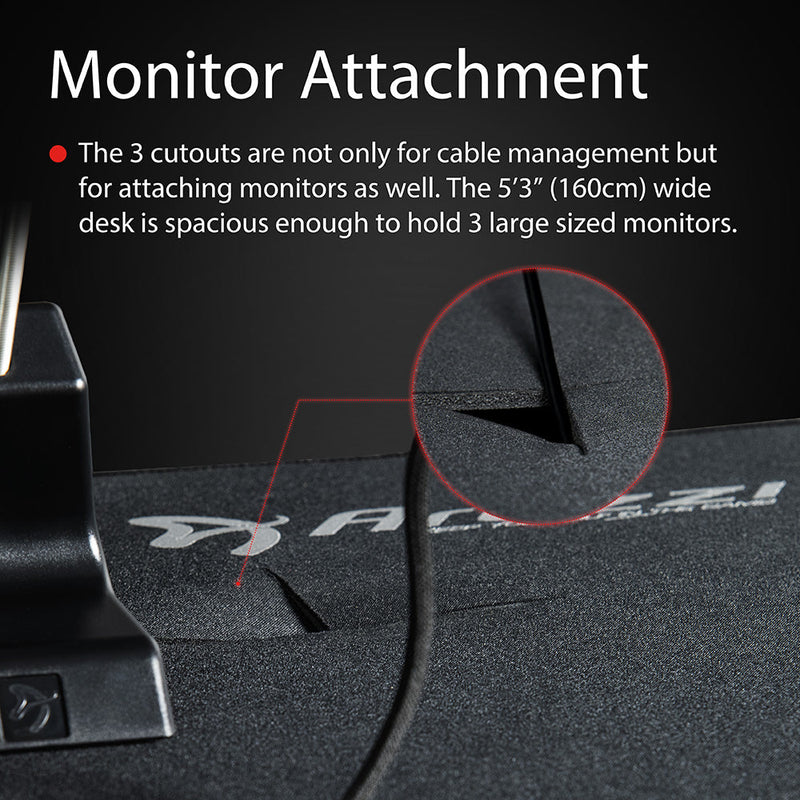 Arozzi Arena Moto Gaming Desk - Pure Black