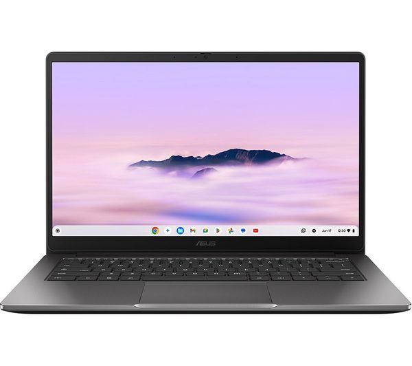 ASUS Chromebook Plus CX1405CTA 14 inch FHD Laptop - Core 3 N355, 8GB RAM, 128GB eMMC, Intel UHD Graphics, ChromeOS, Rock Grey (Grade A - Good)