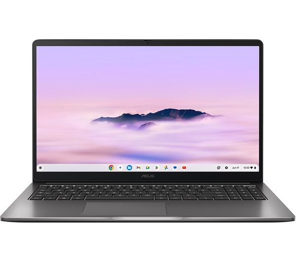 ASUS Chromebook Plus CX1505CTA 15.6 inch FHD Laptop - Core 3 N355, 8GB RAM, 256GB eMMC, Intel UHD Graphics, ChromeOS, Rock Grey (Grade A - Good)