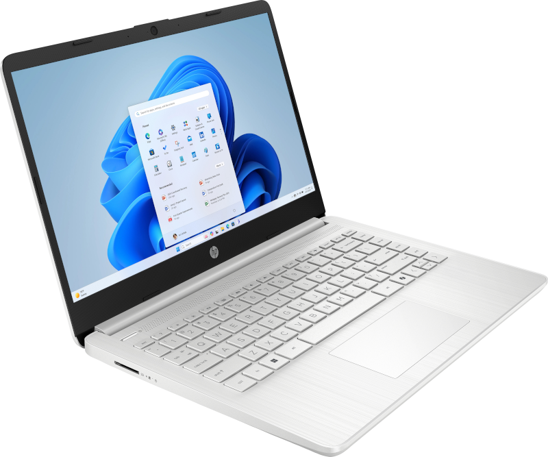 HP 14-dq6000na 14 inch HD Laptop - N150, 4GB RAM, 128GB UFS, Intel UHD Graphics, Windows 11 Home, Snowflake White