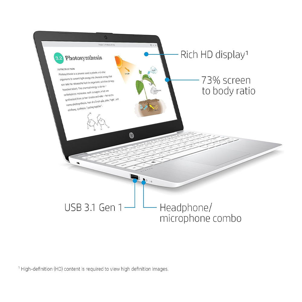 HP Stream - Intel N4120 4Gb 64Gb eMMC 11.6" Windows 11 S - White (Grade B - Average)