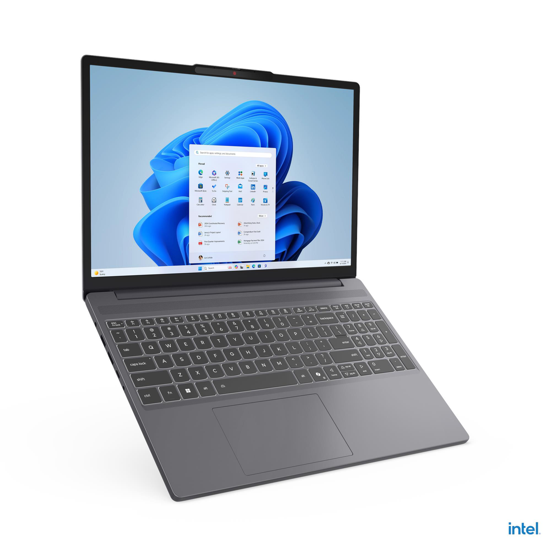 Lenovo IdeaPad Slim 3 15.3 inch WUXGA Laptop - Core 3 100U, 8GB RAM, 256GB SSD, Intel Graphics, Windows 11 Home, Luna Grey
