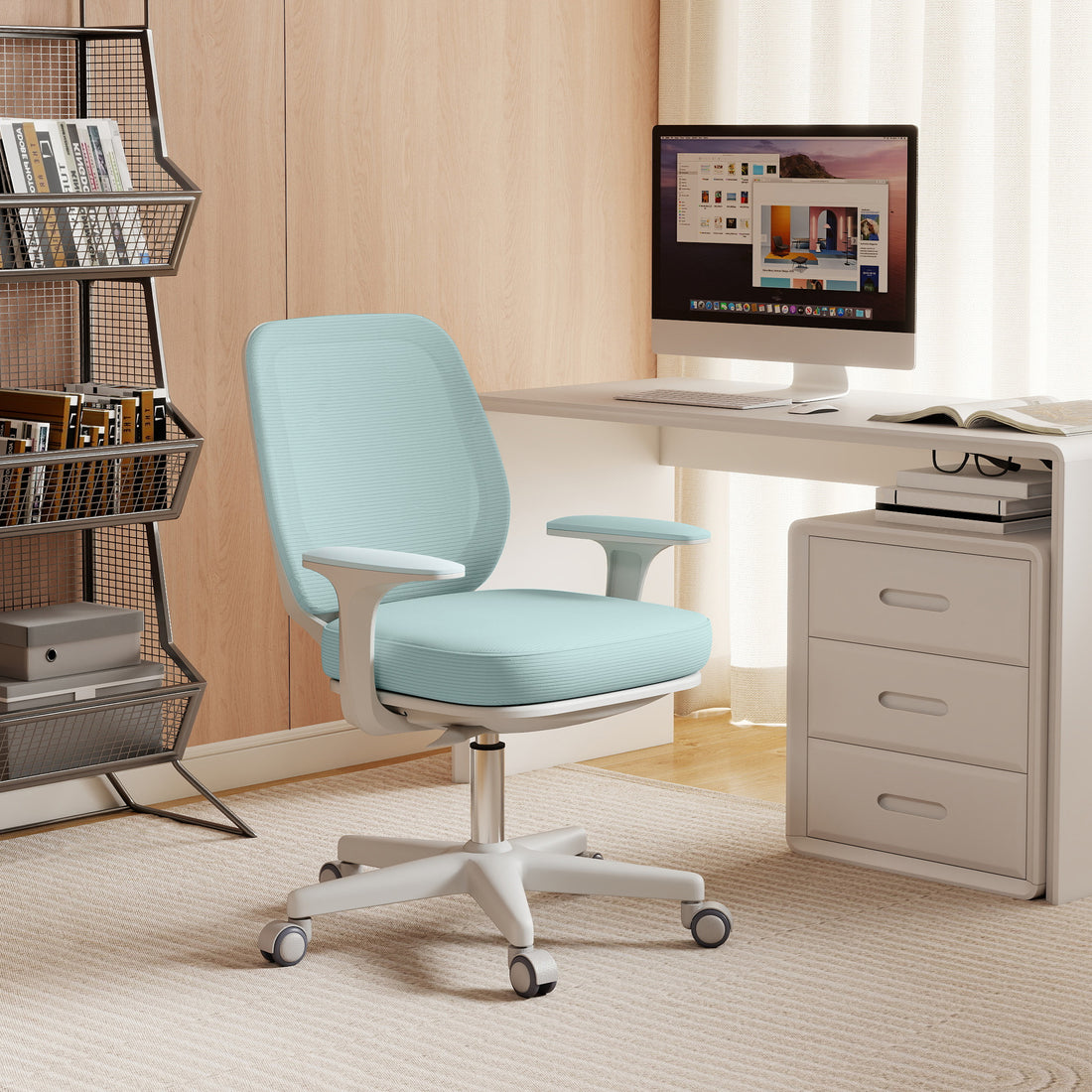 Vinsetto 44-56cm Mesh Back Office Chair - Light Green
