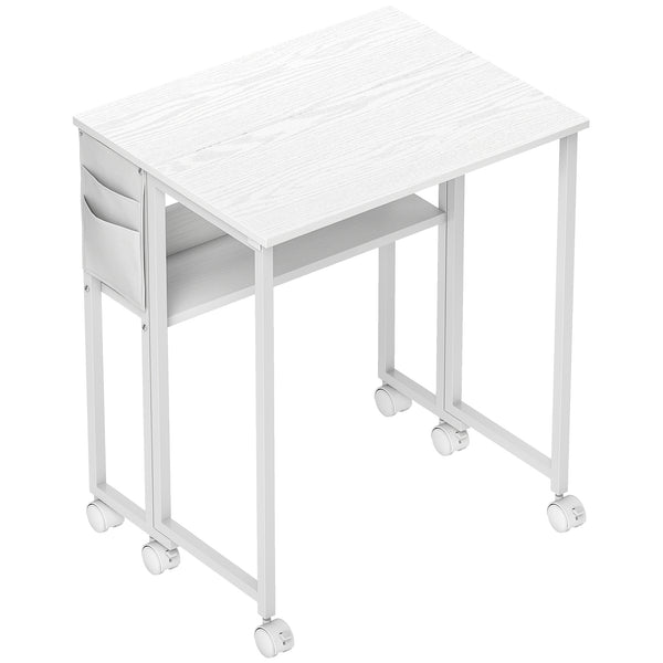 HOMCOM 63 cm Drop Leaf Writing Work Desk - White