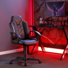 X Rocker | Saturn Mid-Back Wheeled Esport Gaming Chair for Juniors and Teens - Black/Gold