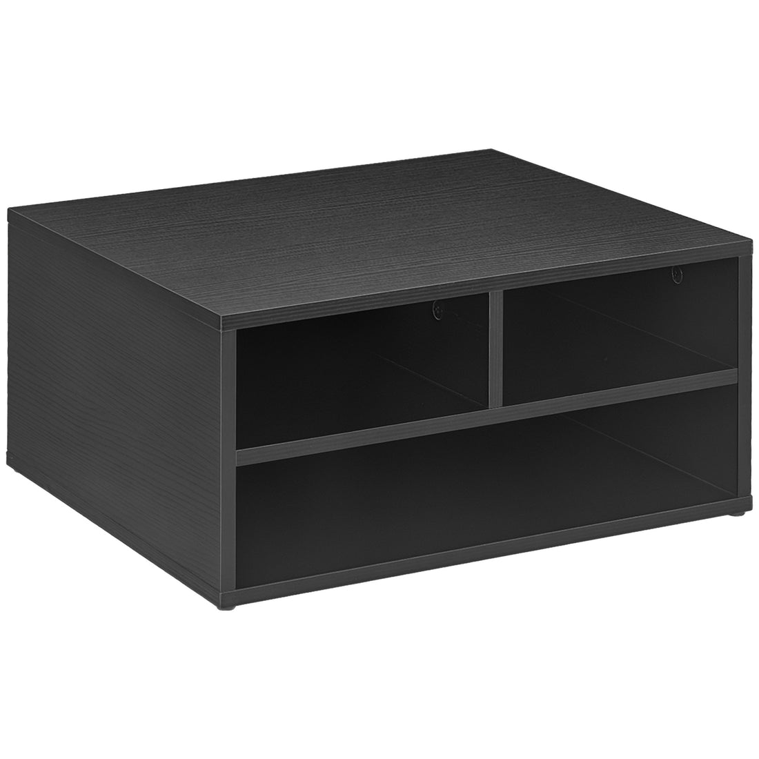 HOMCOM Three-Compartment Printer Storage Cabinet - Black