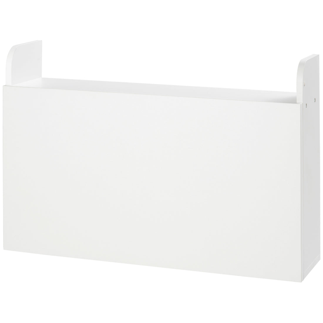 HOMCOM Wall Mounted Table, Drop Leaf Floating Laptop Desk with Space Saving Storage Compartments for Home Office and Study, 77cm x 20cm x 51cm, White