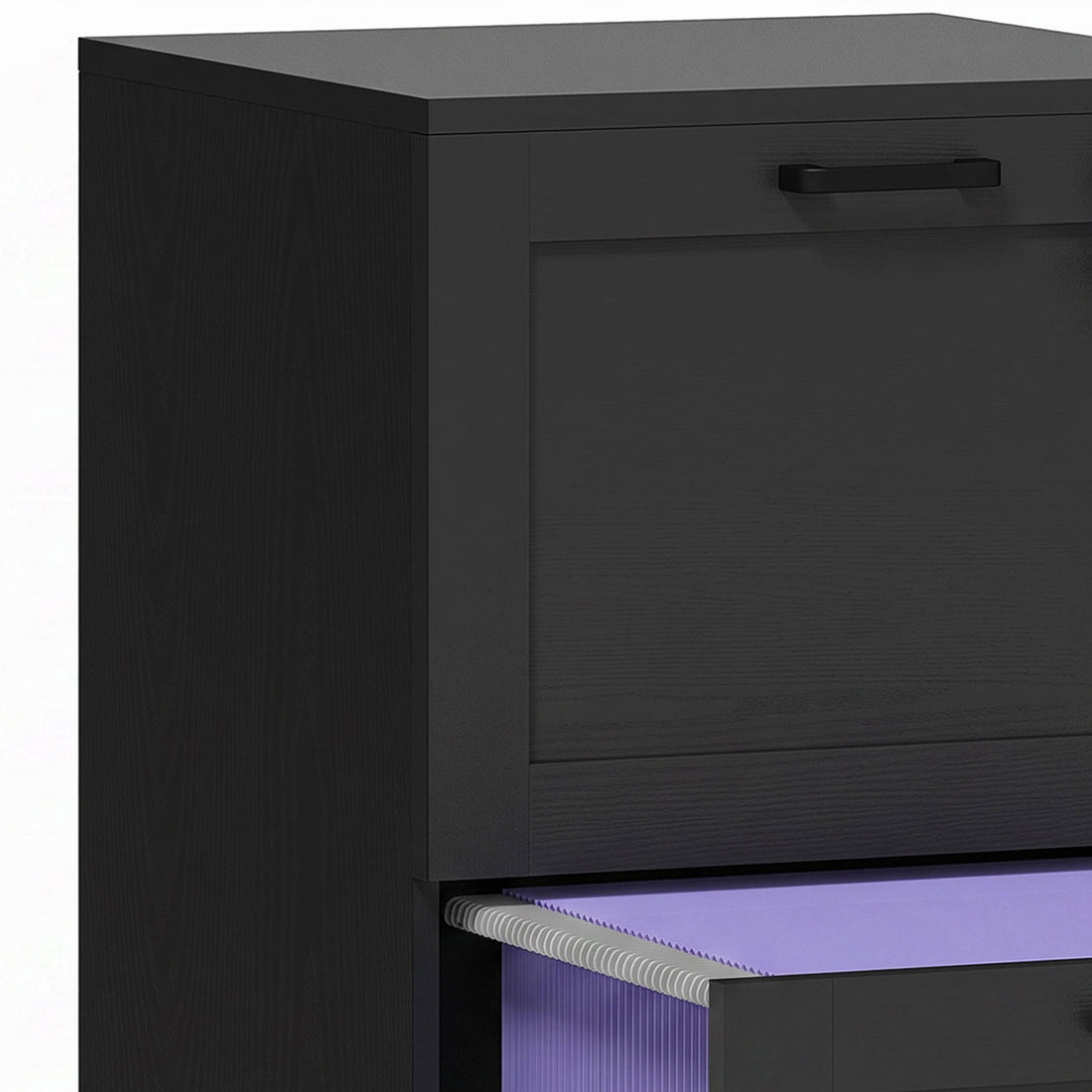 HOMCOM 2-Drawer Filing Cabinet with Lock - Black