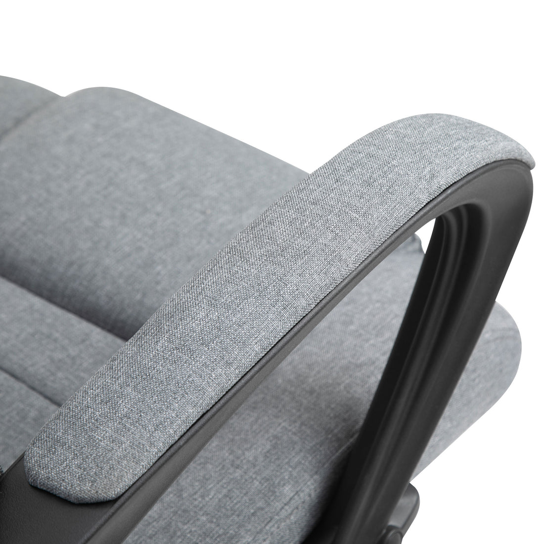 Vinsetto Linen-Look Swivel Office Chair - Dark Grey
