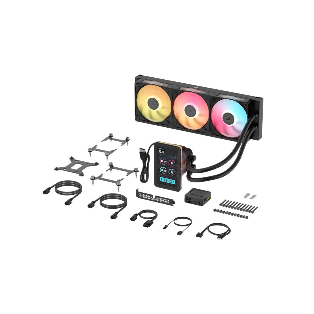 Corsair iCUE LINK TITAN II 360 RX LCD Processor All-in-one liquid cooler 36 cm Black - image 3
