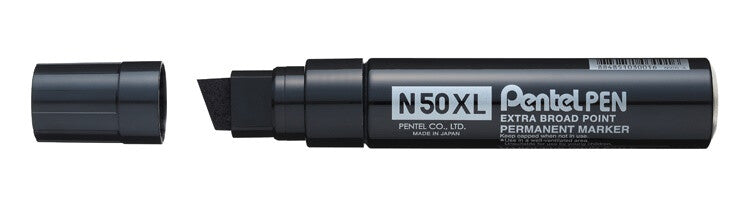 Pentel N50XL permanent marker Chisel tip Black 6